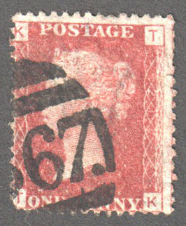 Great Britain Scott 33 Used Plate 217 - TK - Click Image to Close